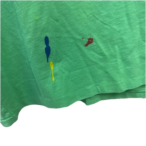 Polo Ralph Lauren 3XLT Vineyard Green Big Pony Jersey Paint Splatter T-Shirt - Picture 5 of 13